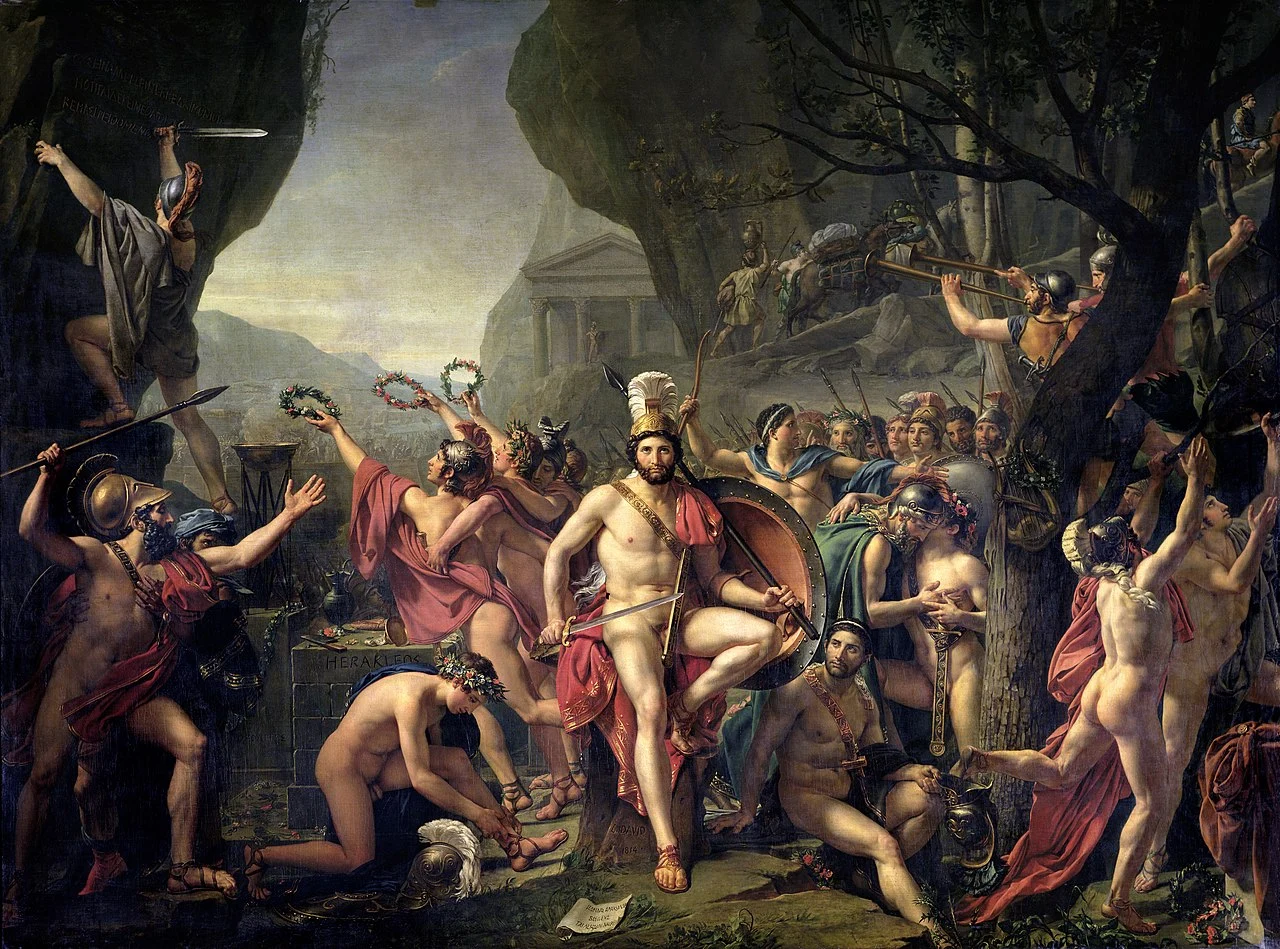 El entrenamiento espartano para forjar guerreros: la Agogé Leonidas en las termopilas Jacques Louis David