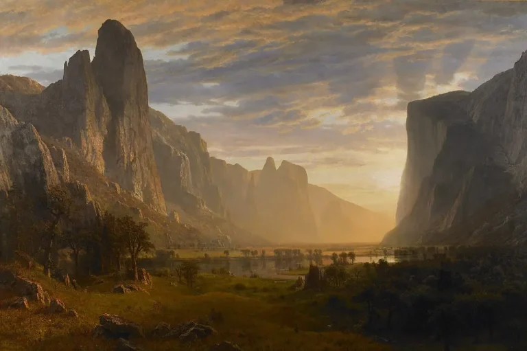 Looking Down Yosemite Valley bierstadt min